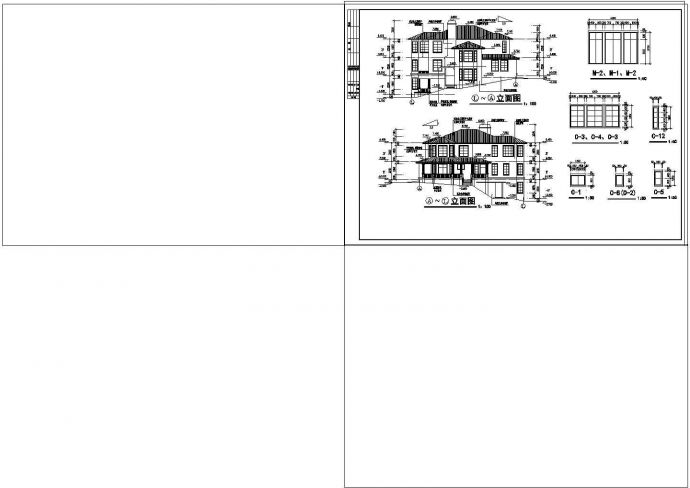 2层独栋别墅建筑cad设计施工图_图1