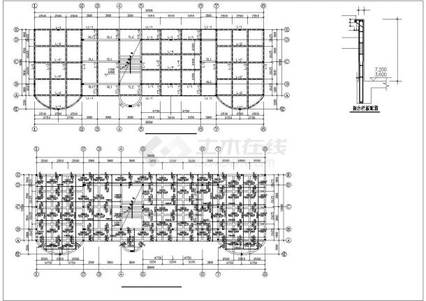 某地云海花园幼儿园结构设计CAD图纸-图二