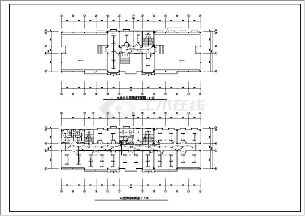 某地区五层办公楼建筑电气设计施工CAD图纸-图一