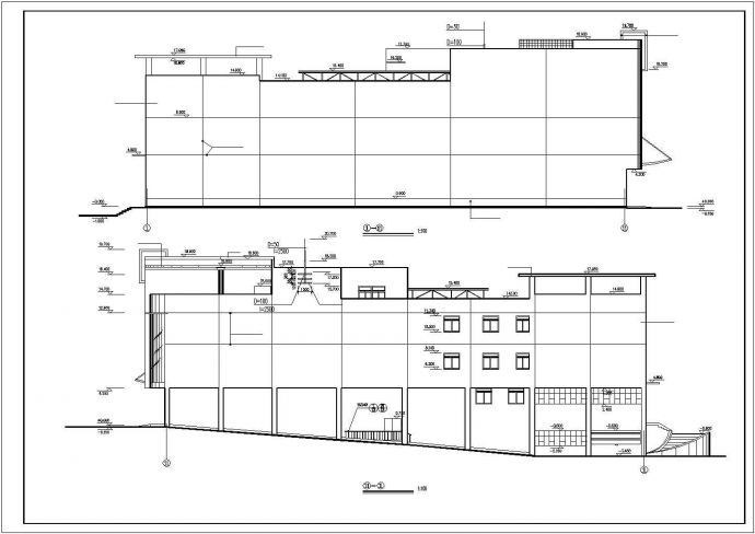 某地区文化商城建筑设计施工CAD图纸_图1