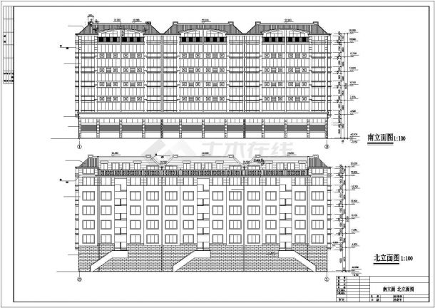 某地区多层商业住宅楼建筑设计施工CAD图纸-图二