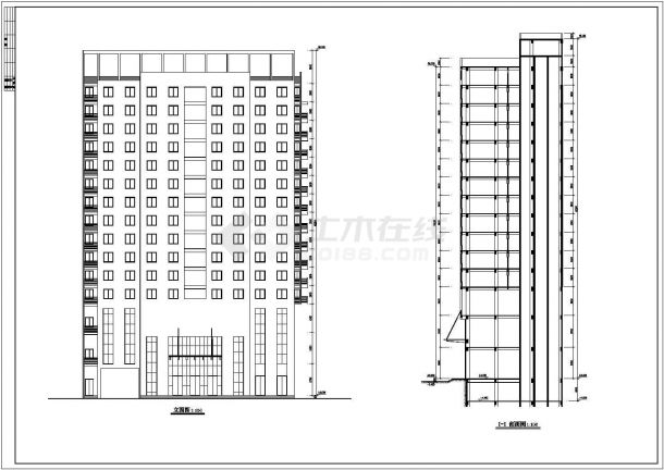 某地区大型商场全套建筑设计施工CAD图纸-图一