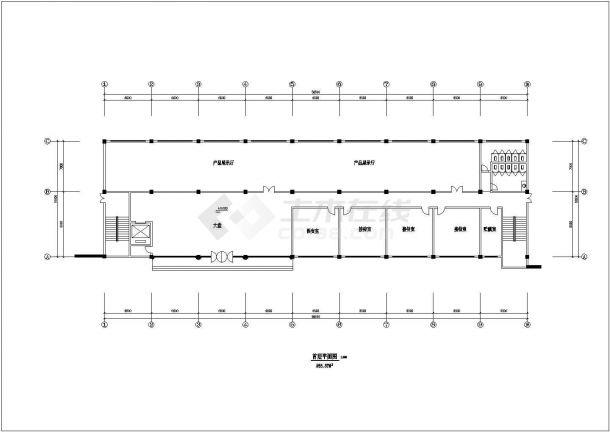 办公楼设计_西安市某五金制造厂6层办公楼建筑设计CAD图纸-图一
