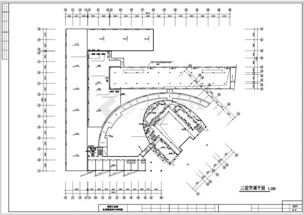 办公楼设计_无锡市某公司三层办公楼空调通风消防系统设计CAD图纸-图一
