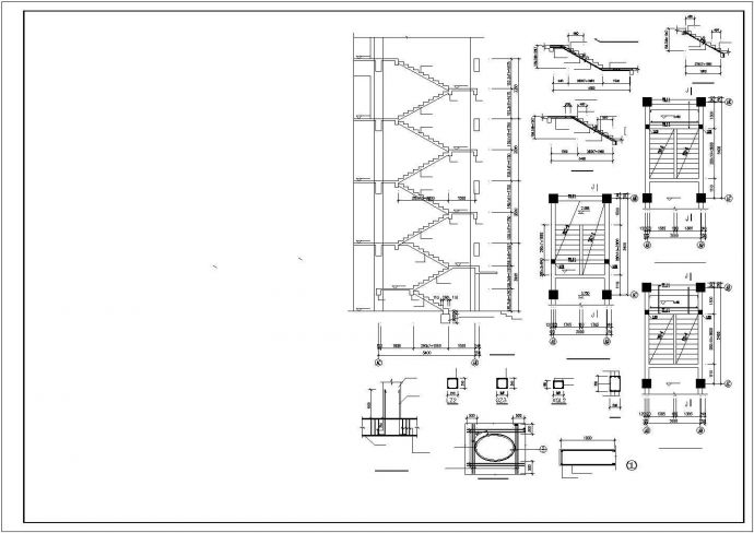 某地区高层办公楼建筑剪力墙框架结构设计施工CAD图纸_图1