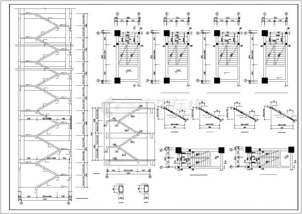 某地区高层办公楼建筑剪力墙框架结构设计施工CAD图纸-图二