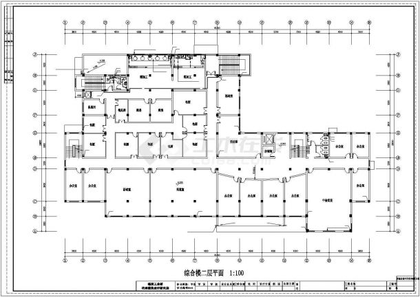 东莞某工厂5层综合楼给排水系统设计CAD图纸-图二