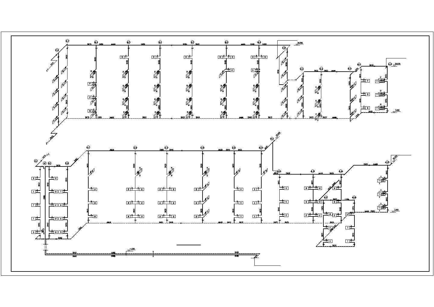某地区高层办公楼采暖通风系统设计方案施工CAD图纸