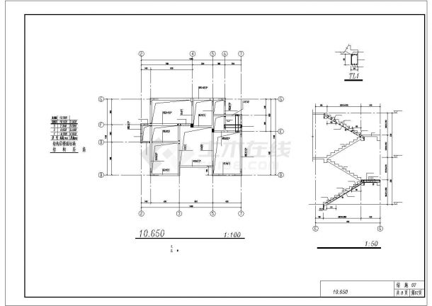 佛山市某村镇3层砖混结构休闲民俗别墅建筑设计CAD图纸（含结构图）-图一