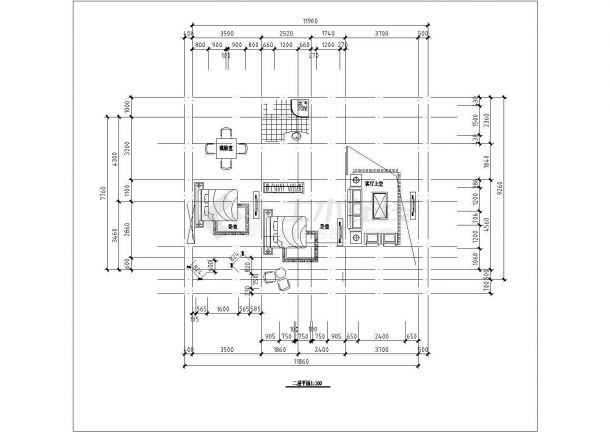 3层独栋别墅建筑设计cad施工图纸（含设计说明）-图二