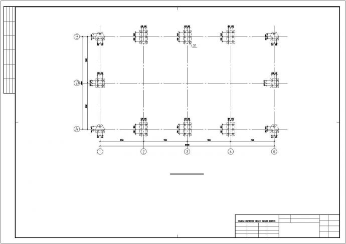 北京某能源公司单层设备房结构设计CAD图纸_图1