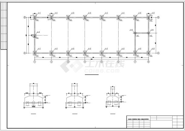 镇江某大型工厂热处理车间结构设计CAD图纸-图二