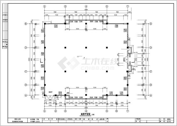 厂房设计_克拉玛依市某食品厂单层厂房建筑设计CAD图纸-图二