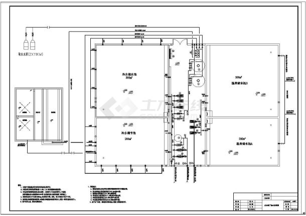 [广东]某给水处理厂全套给排水cad施工图-图一