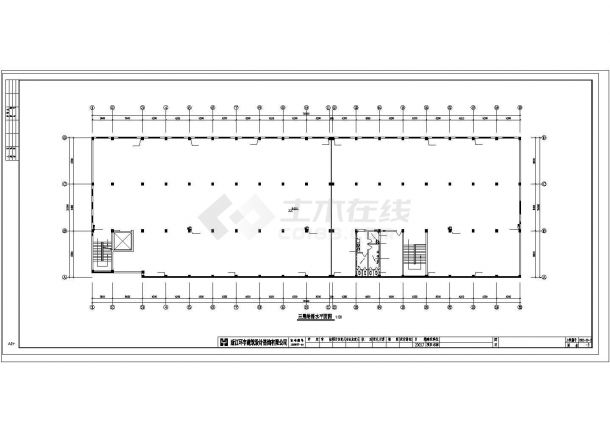 扬州某工厂3层综合楼给排水系统设计CAD图纸-图一