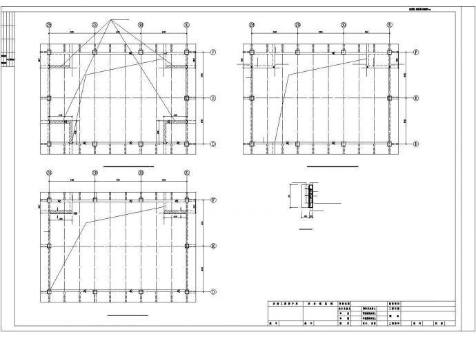 某地区地上三层框架结构购物中心改造加固结构设计方案施工CAD图纸_图1