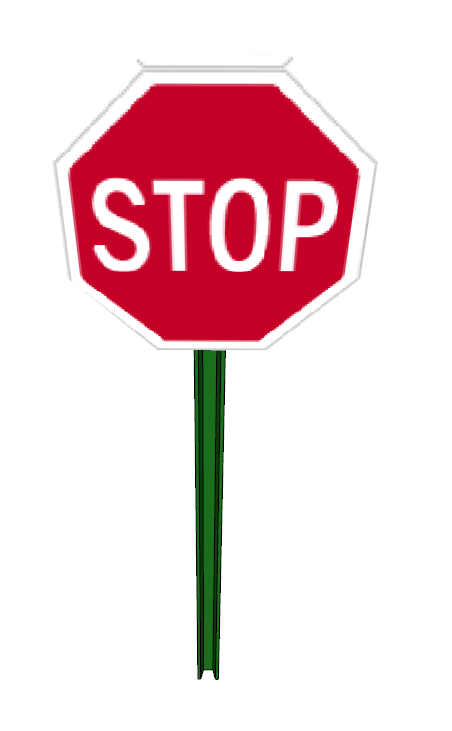 六边形的交通路标指示标识牌su模型-图二