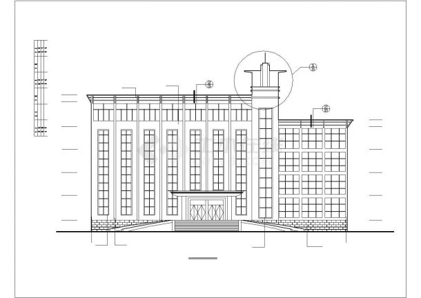 某地区企业五层办公楼建筑设计方案施工CAD图纸-图一
