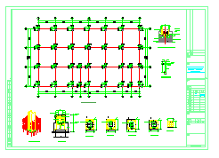 四层钢结构厂房结构施工图（主体结构为钢框架结构，基础为桩基础）