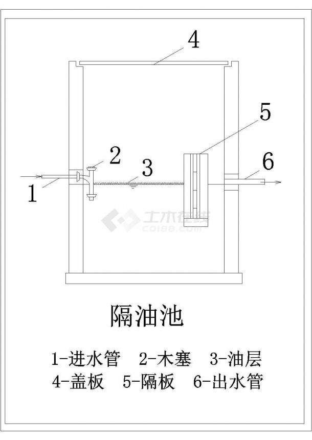 某油脂厂污水处理工程设计cad图纸-图二