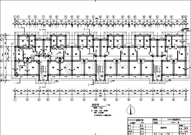 3470平米六层砖混住宅楼建筑结构设计施工cad图纸-图二