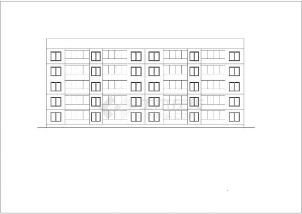 【北京市】2300平方米5层钢框架住宅楼建筑全套施工cad图，含效果图-图一