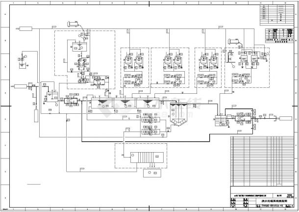 某电厂脱硫废水处理系统cad图-图二