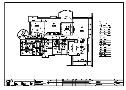 某珠海样板间A户型装修施工cad图_样板间施工