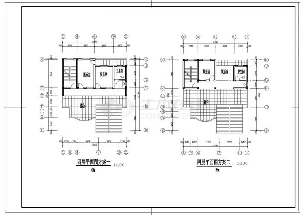 某三层独栋别墅建筑设计cad施工图（含效果图）-图一