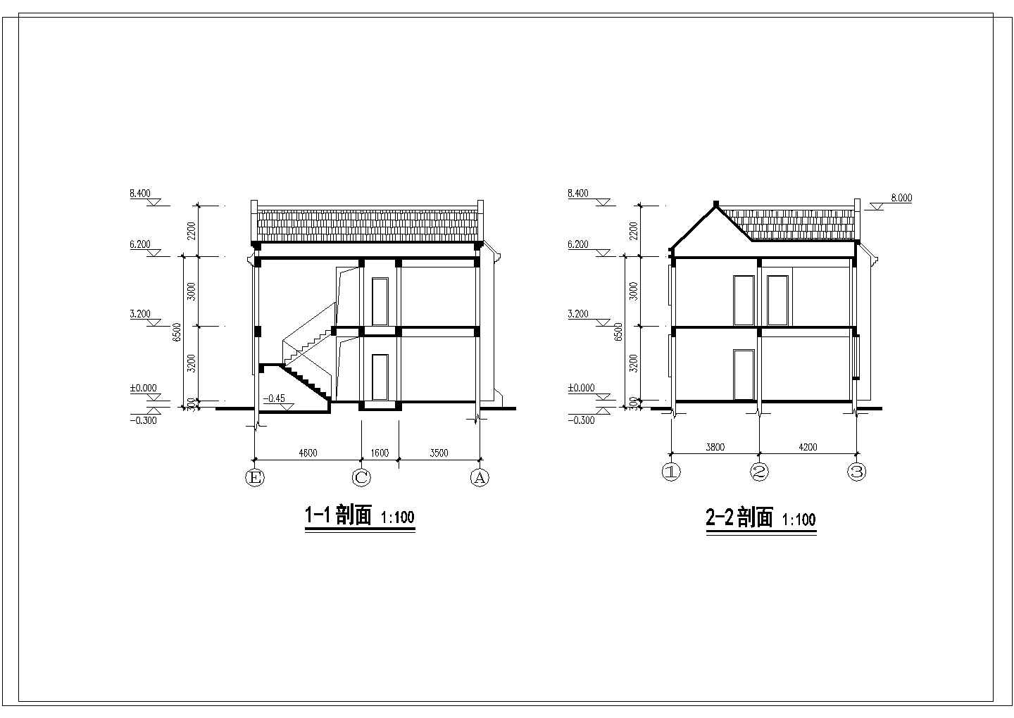 农村住宅建筑方案设计施工图含彩色效果图