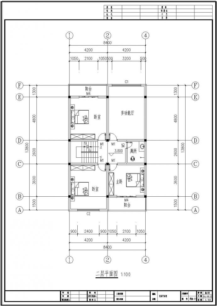 某乡村三层独栋别墅建筑设计施工图_图1