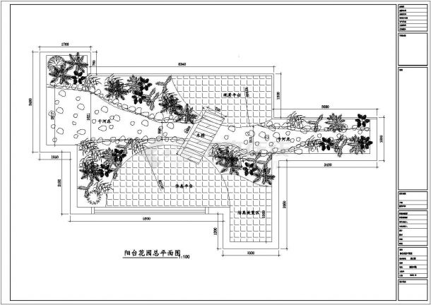 某别墅园林绿化完整设计详细方案施工CAD图纸-图二