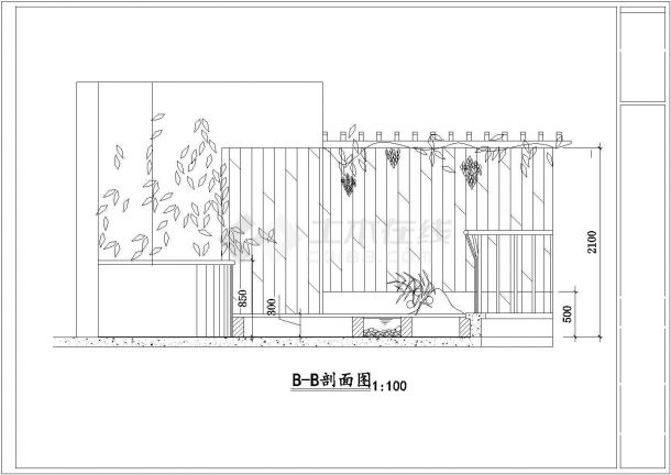 某花园绿化景观完整设计施工详细方案CAD图纸-图一