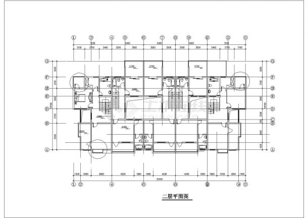 北京市房山区某别墅区3层双拼式砖混结构高档别墅楼建筑设计CAD图纸-图一