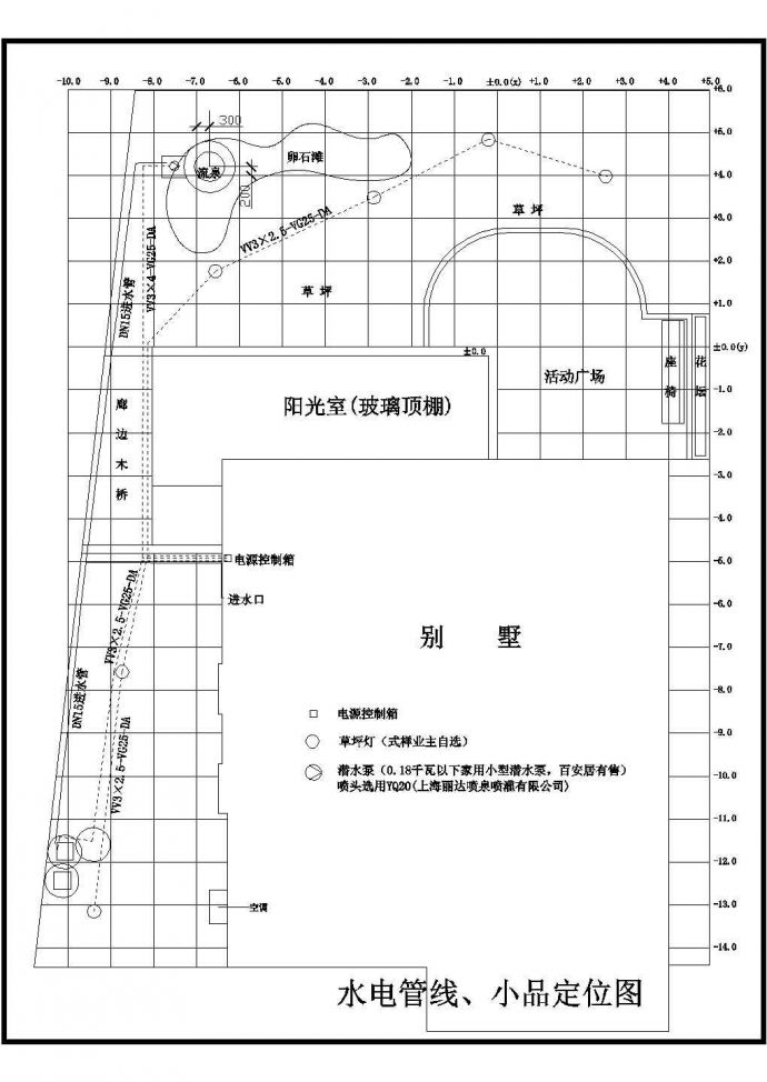 某别墅庭院景观绿化完整设计施工详细方案CAD图纸_图1