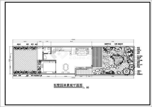 某私家别墅绿化景观完整设计施工详细方案CAD图纸-图一