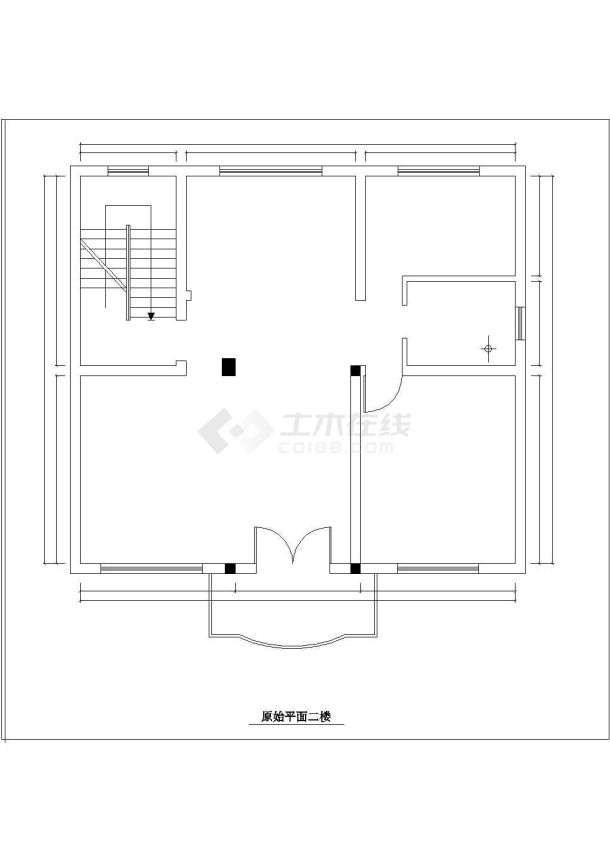 某城市豪华别墅装修设计全套CAD图-图一