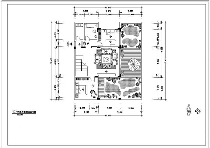 某地区别墅装修设计施工图（含设计说明）_图1