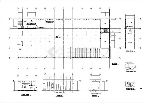 厂房设计_某三层工厂建筑施工CAD图-图二