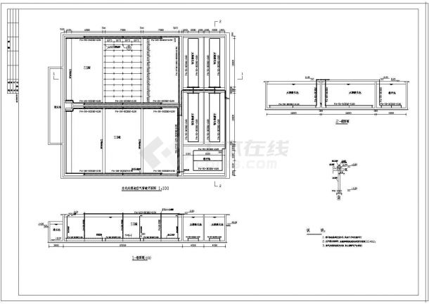 年产50万吨甲醇污水站设计cad施工图-图二