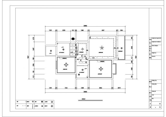 某两室两厅的私人住宅室内装修设计cad图纸（含效果图）_图1