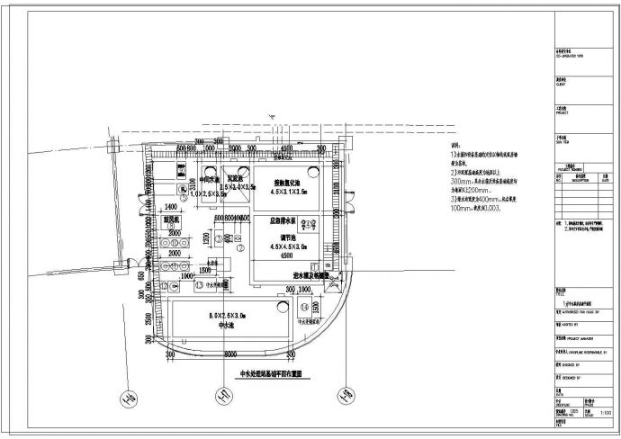 [上海]中水处理站建筑给排水工程cad图纸_图1