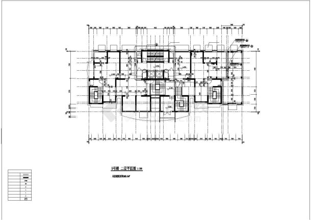 一高层住宅楼建筑施工全套平立面CAD图-图一