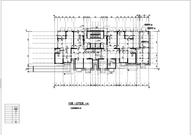 一高层住宅楼建筑施工全套平立面CAD图-图二