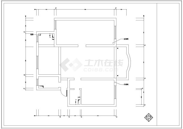 某联排别墅装修设计cad施工图-图一