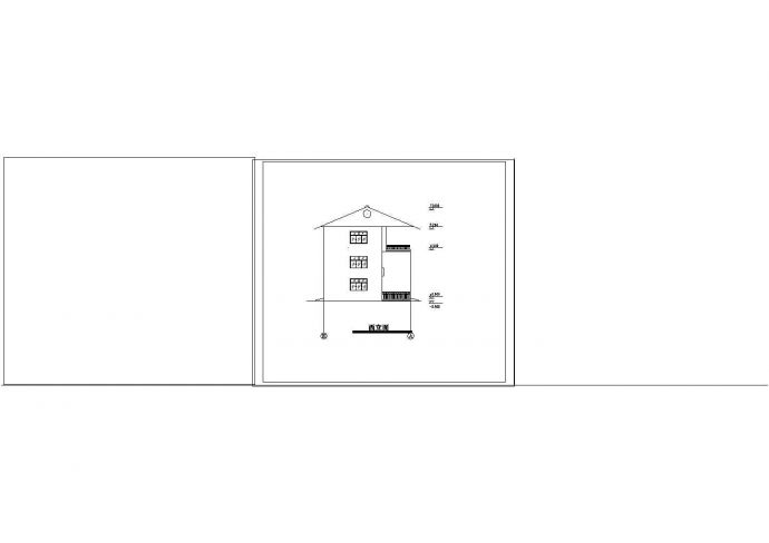小别墅建筑方案设计cad图_图1