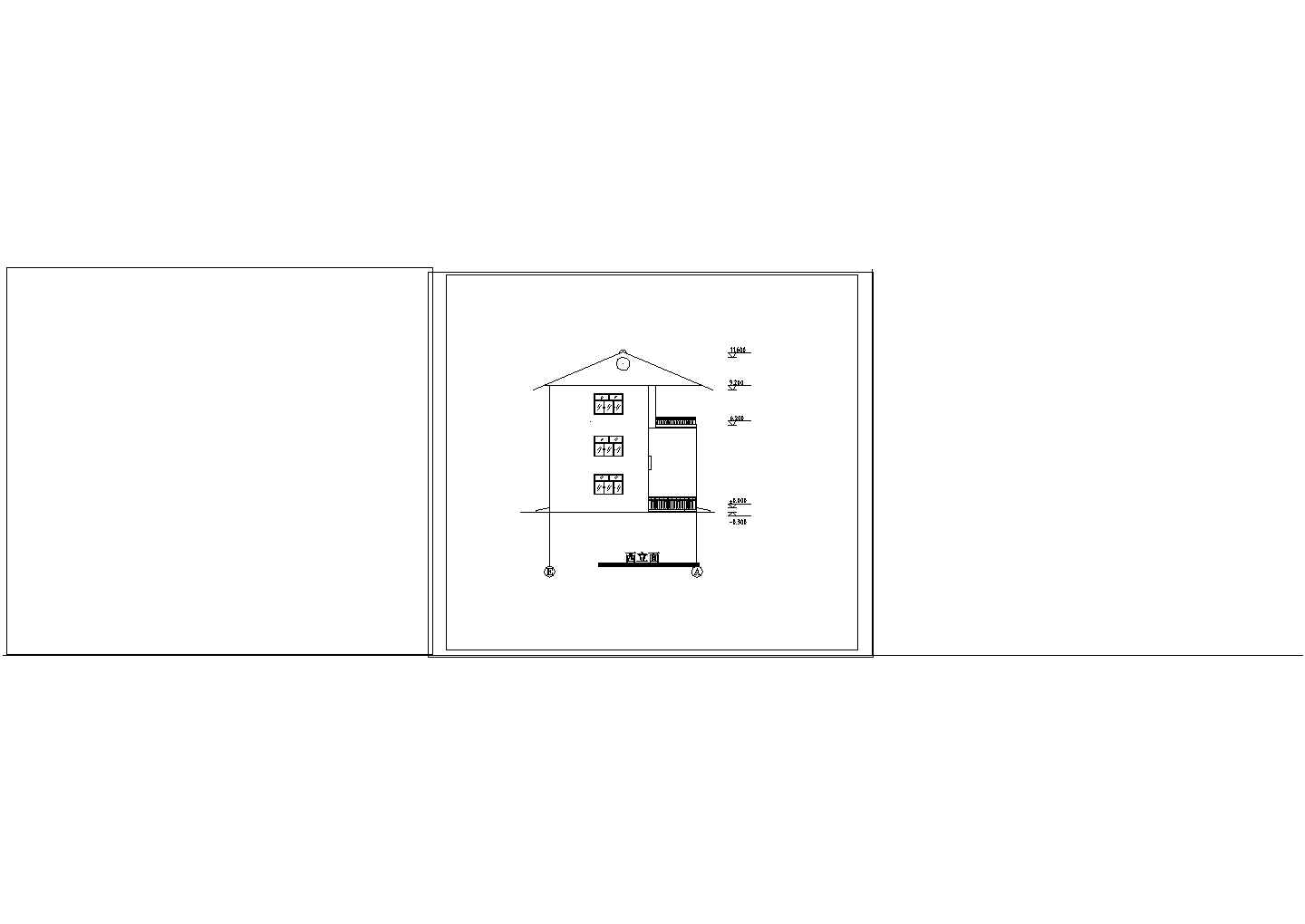 小别墅建筑方案设计cad图