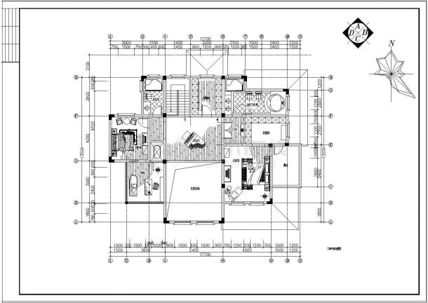 整套欧式别墅设计装修设计图纸-图二
