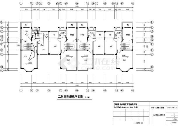 广州市成峰村某3层独栋别墅全套电气系统设计CAD图纸-图一