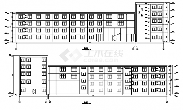 土木工程毕业设计_5000平米五层宿舍楼建筑施工cad图（含计算书，毕业设计)-图一